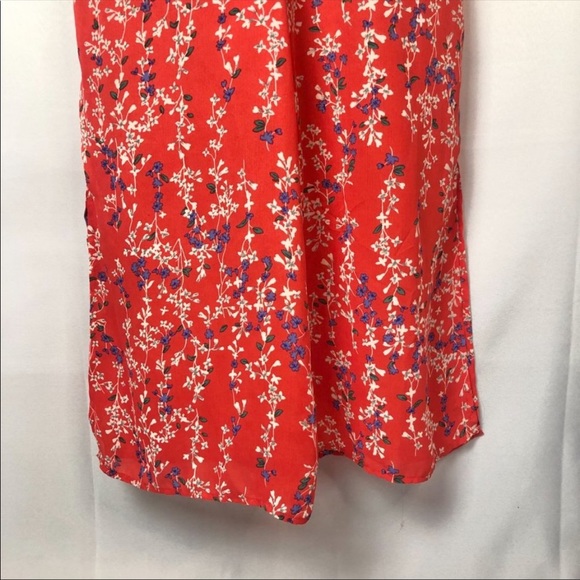 ASOS Moon River Red Floral Wrap Cropped Jumpsuit M - Picture 11 of 16